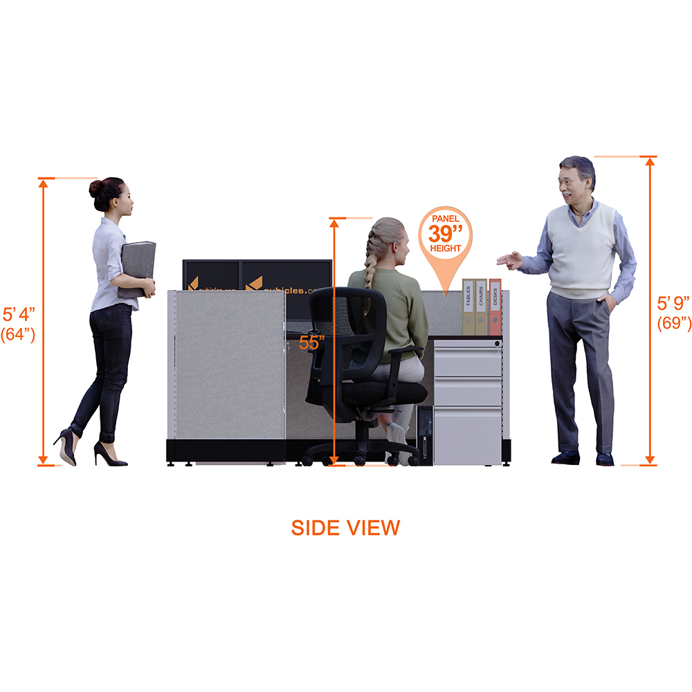 System furniture 39h side view height System furniture 39h side view height